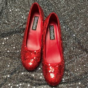 Funtasma Sz 10.5 Red Sequin “Dorothy” Heels